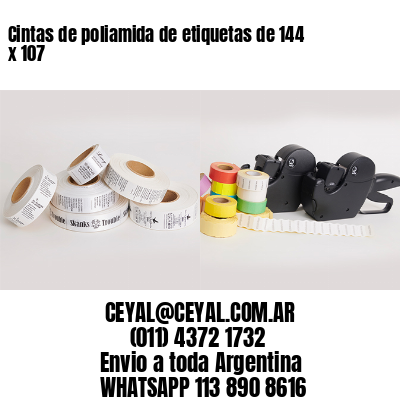 Cintas de poliamida de etiquetas de 144 x 107