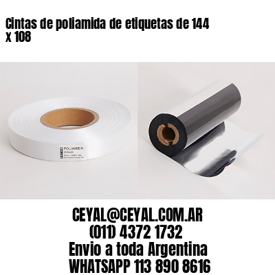 Cintas de poliamida de etiquetas de 144 x 108