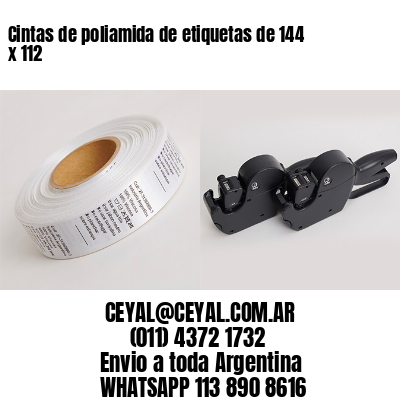 Cintas de poliamida de etiquetas de 144 x 112