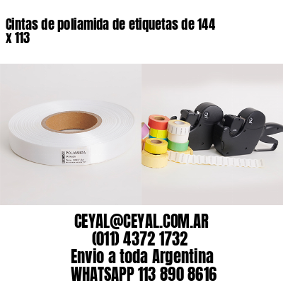 Cintas de poliamida de etiquetas de 144 x 113
