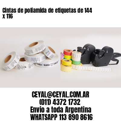 Cintas de poliamida de etiquetas de 144 x 116