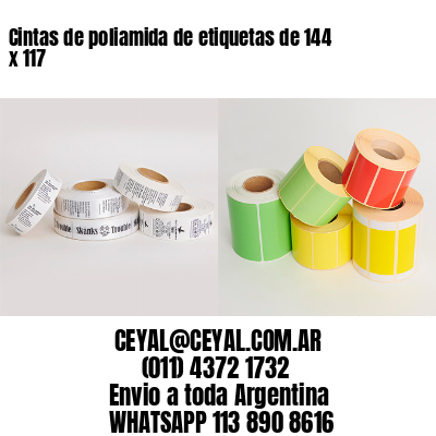 Cintas de poliamida de etiquetas de 144 x 117
