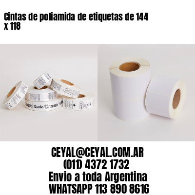 Cintas de poliamida de etiquetas de 144 x 118