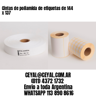 Cintas de poliamida de etiquetas de 144 x 137