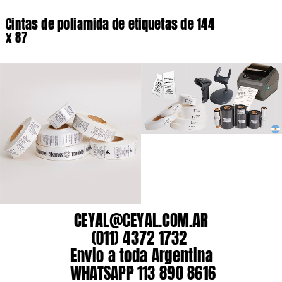 Cintas de poliamida de etiquetas de 144 x 87