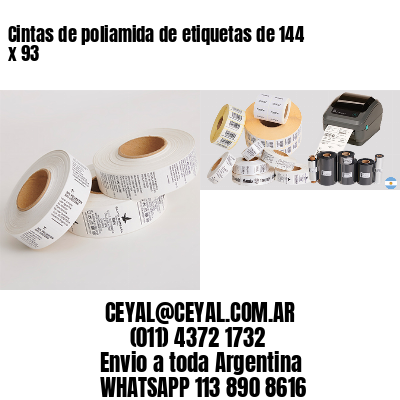 Cintas de poliamida de etiquetas de 144 x 93