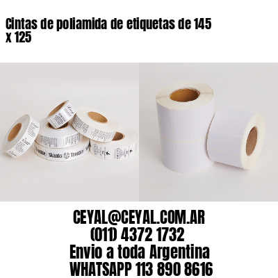 Cintas de poliamida de etiquetas de 145 x 125