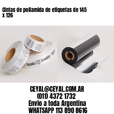Cintas de poliamida de etiquetas de 145 x 126