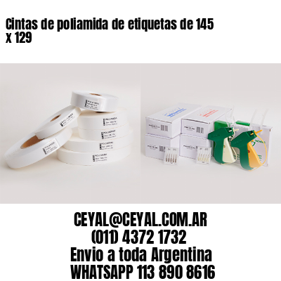 Cintas de poliamida de etiquetas de 145 x 129