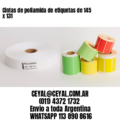 Cintas de poliamida de etiquetas de 145 x 131