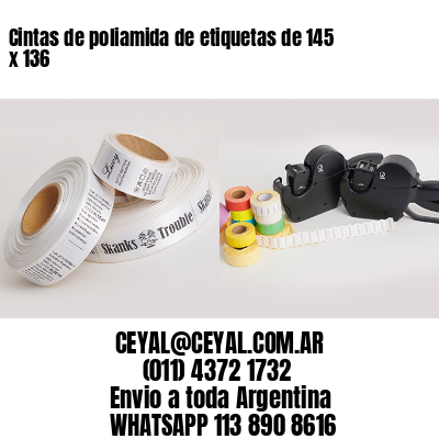 Cintas de poliamida de etiquetas de 145 x 136