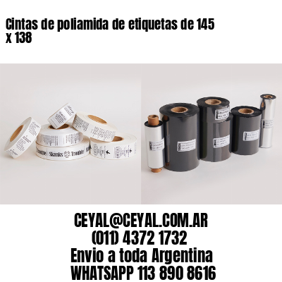 Cintas de poliamida de etiquetas de 145 x 138
