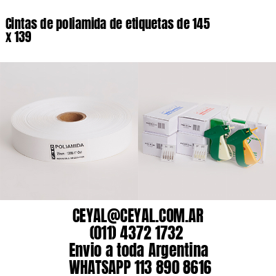 Cintas de poliamida de etiquetas de 145 x 139