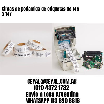 Cintas de poliamida de etiquetas de 145 x 147