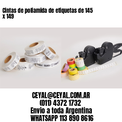 Cintas de poliamida de etiquetas de 145 x 149