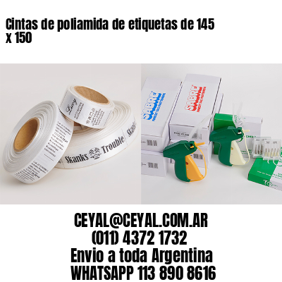 Cintas de poliamida de etiquetas de 145 x 150