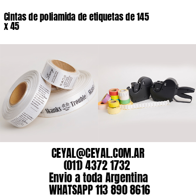 Cintas de poliamida de etiquetas de 145 x 45