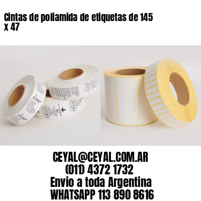 Cintas de poliamida de etiquetas de 145 x 47
