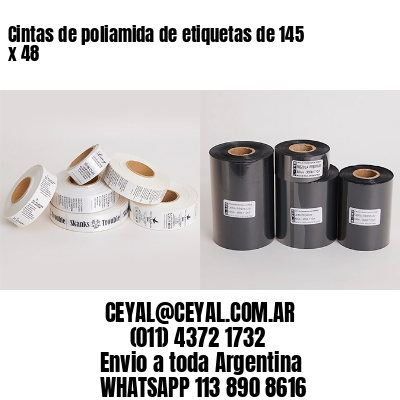 Cintas de poliamida de etiquetas de 145 x 48