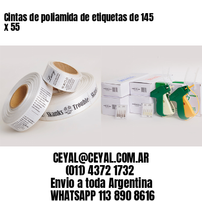 Cintas de poliamida de etiquetas de 145 x 55