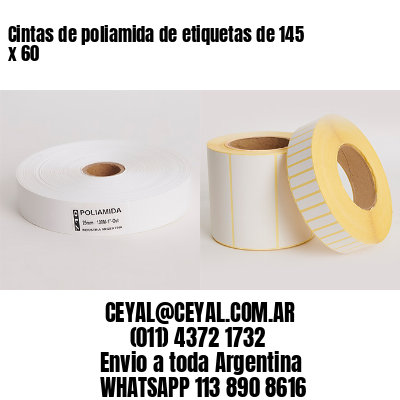 Cintas de poliamida de etiquetas de 145 x 60
