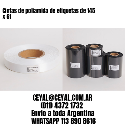 Cintas de poliamida de etiquetas de 145 x 61