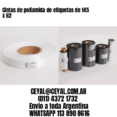 Cintas de poliamida de etiquetas de 145 x 62