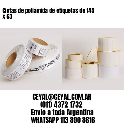 Cintas de poliamida de etiquetas de 145 x 63
