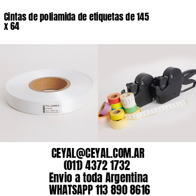 Cintas de poliamida de etiquetas de 145 x 64