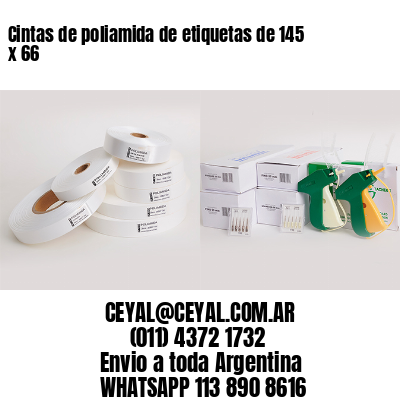 Cintas de poliamida de etiquetas de 145 x 66