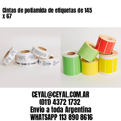 Cintas de poliamida de etiquetas de 145 x 67