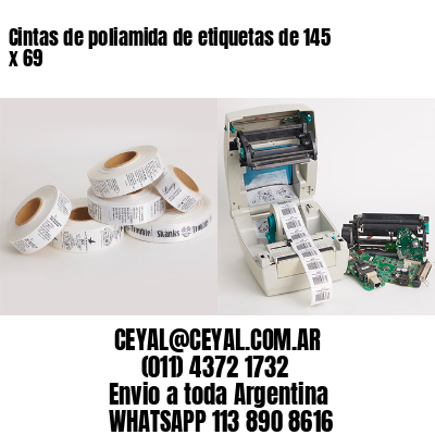 Cintas de poliamida de etiquetas de 145 x 69