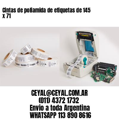Cintas de poliamida de etiquetas de 145 x 71