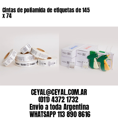 Cintas de poliamida de etiquetas de 145 x 74