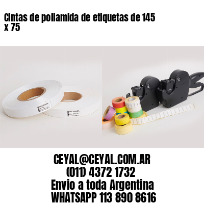 Cintas de poliamida de etiquetas de 145 x 75