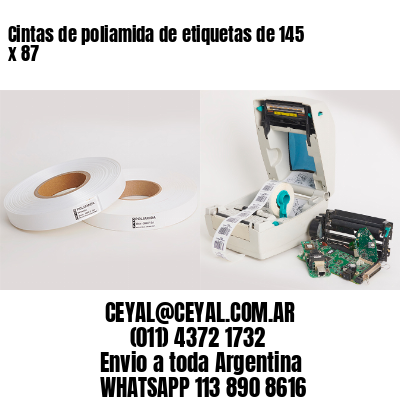 Cintas de poliamida de etiquetas de 145 x 87