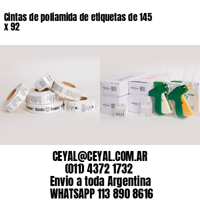 Cintas de poliamida de etiquetas de 145 x 92