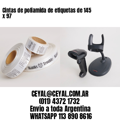 Cintas de poliamida de etiquetas de 145 x 97