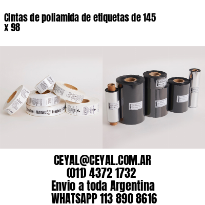 Cintas de poliamida de etiquetas de 145 x 98
