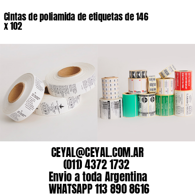 Cintas de poliamida de etiquetas de 146 x 102