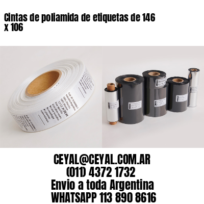 Cintas de poliamida de etiquetas de 146 x 106