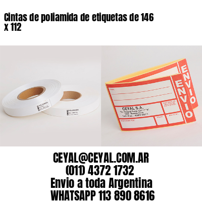 Cintas de poliamida de etiquetas de 146 x 112