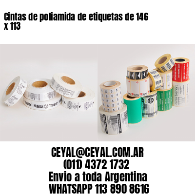 Cintas de poliamida de etiquetas de 146 x 113