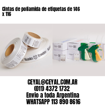 Cintas de poliamida de etiquetas de 146 x 116