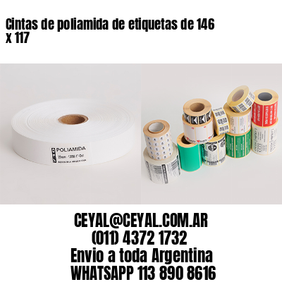 Cintas de poliamida de etiquetas de 146 x 117