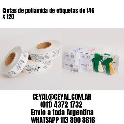 Cintas de poliamida de etiquetas de 146 x 120
