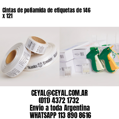 Cintas de poliamida de etiquetas de 146 x 121