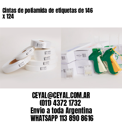 Cintas de poliamida de etiquetas de 146 x 124