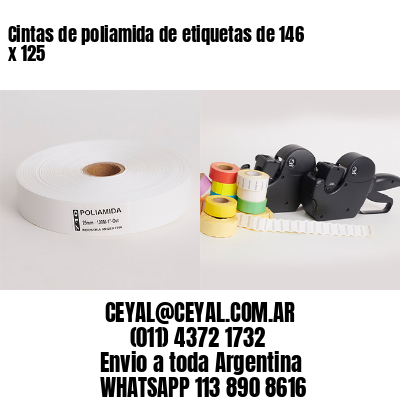 Cintas de poliamida de etiquetas de 146 x 125