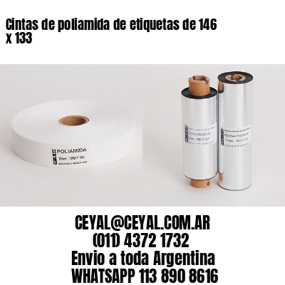 Cintas de poliamida de etiquetas de 146 x 133